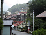 風情ある雨の有福温泉街